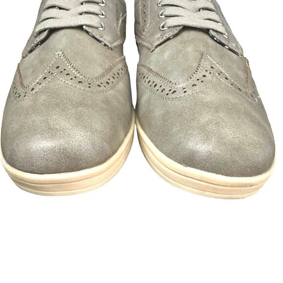 Ben Sherman Nicholas wingtip Oxford lt gray PU size 8 - Picture 2 of 9